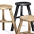 Wooden Accent Stool: Versatile and Stylish 3D model small image 7