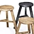 Wooden Accent Stool: Versatile and Stylish 3D model small image 9