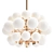 Vintage Opaline Glass Chandelier 3D model small image 1