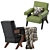 Timeless Pierre Jeanneret Leather Armchair 3D model small image 2