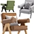 Timeless Pierre Jeanneret Leather Armchair 3D model small image 5