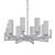 Elegant Steel Pendant Light 3D model small image 2