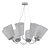 Elegant Dulcet 8-Light Chandelier 3D model small image 2