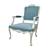 Elegant Velvet Armchair 3D model small image 1