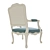 Elegant Velvet Armchair 3D model small image 2