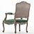 Elegant Velvet Armchair 3D model small image 8