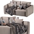 Elegant Dienne More Sofa 3D model small image 4