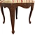 Elegant Carved Wood Chair 3D model small image 3