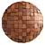 Natural Wood Wall Decor Material 3D model small image 1