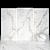 Elegant White Marble Tiles: Exquisite Luxe Finish 3D model small image 1