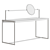 Sleek Aluminium Dressing Table 3D model small image 4