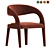 Elegant Hawkins Dining Chair 3D model small image 3