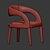 Elegant Hawkins Dining Chair 3D model small image 2