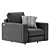 Delavega C101 Armchair: Modern Design, UV Unwrapped, Textures and Materials 3D model small image 1