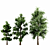 Versatile 3D Tree Pack: Multiple Heights & Textures 3D model small image 1