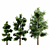 Versatile 3D Tree Pack: Multiple Heights & Textures 3D model small image 2