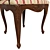 Elegant Carved Wood Chair 3D model small image 3