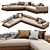 Elegant Connery Sofa by Minotti 3D model small image 2