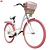Pink Ladies Bicycle with Basket 3D model small image 1