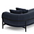 Natuzzi Oblo Modern Sofa 3D model small image 3