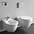 Galassia Ethos Wall-Hung WC & Bidet 3D model small image 1