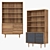 Bruni Black Rack with Doors | 120x205x45 cm 3D model small image 2