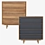 Modern Bruni Black Chest of Drawers 3D model small image 1