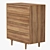 Modern Bruni Black Chest of Drawers 3D model small image 3