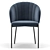 Elegant Shell Back Chair 3D model small image 3