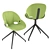 Sleek Swivel Chair with Aluminum Frame 3D model small image 2