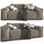 Sleek Sacai Gamma Sofa 3D model small image 4