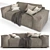 Sleek Sacai Gamma Sofa 3D model small image 5