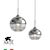 ARTE Wave A7761SP-1CC Modern Chrome Pendant Light 3D model small image 1