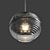 ARTE Wave A7761SP-1CC Modern Chrome Pendant Light 3D model small image 2