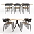 Gloster Split & Curve Dining Set 3D model small image 2