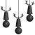 Elegant Deer Pendant Light 3D model small image 3