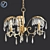 Leafy Elegance Chandelier 3D model small image 1