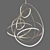 Sculptural Convolution Chandelier 3D model small image 1