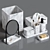 Marble Zara Home Bathroom Set 3D model small image 1