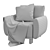 Grunnarp Gunnared Armchair: Elegant and Comfortable 3D model small image 3