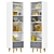 Modern Concept Narrow Bookcase | White & Grey 3D model small image 2