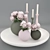 Modern Ceramic Decor Set | Spherical Vases & Candlesticks 3D model small image 6