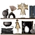 Modern Decorative Shelf Set 3D model small image 3