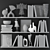 Modern Decorative Shelf Set 3D model small image 10