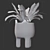  Whimsical Ceramic Fox Plant Pot 3D model small image 4