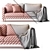 Elegant Hable Leather Sofa 3D model small image 5