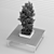 Modern Bench with Plant Decoration 3D model small image 4