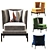 Modern Armchair Gae: 3D Model 3D model small image 4