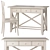 Scandinavian Writing Desk with Drawers & Chair 3D model small image 1