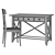 Scandinavian Writing Desk with Drawers & Chair 3D model small image 3